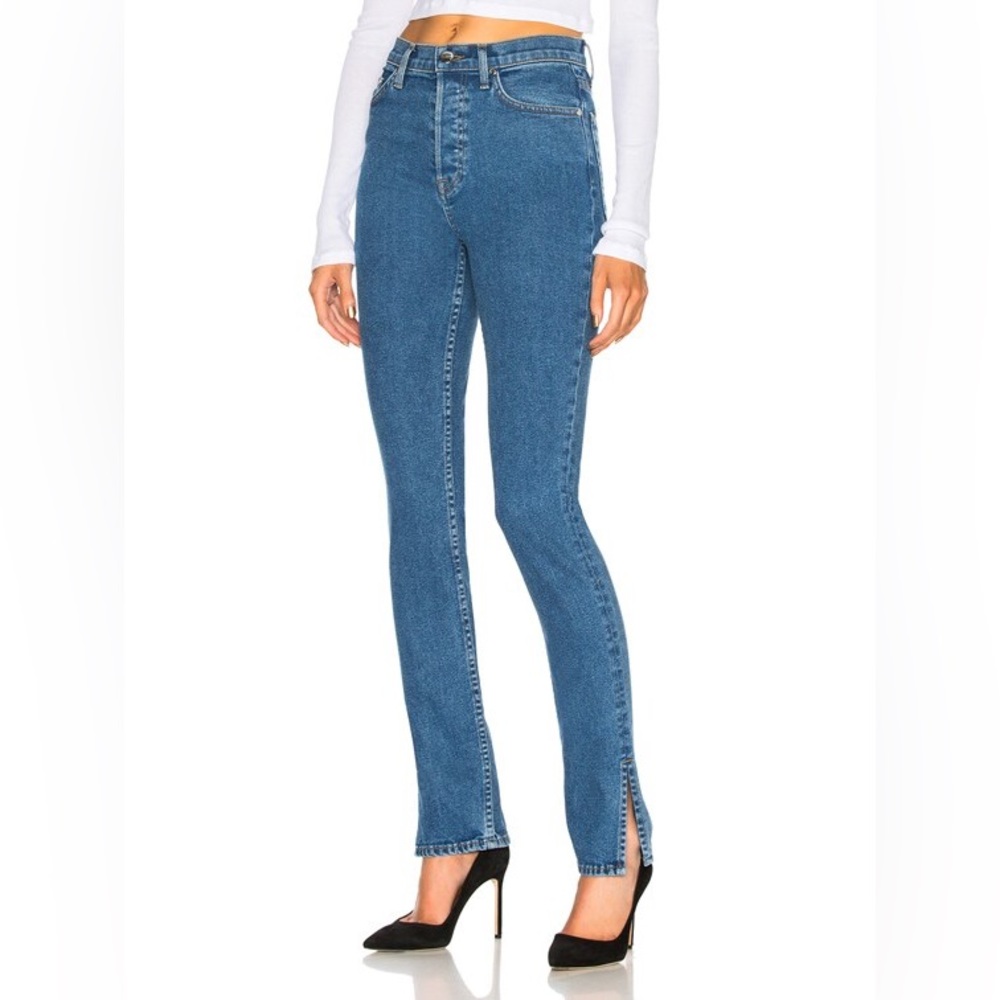 Cotton Citizen high rise split hem jeans button fly size 28